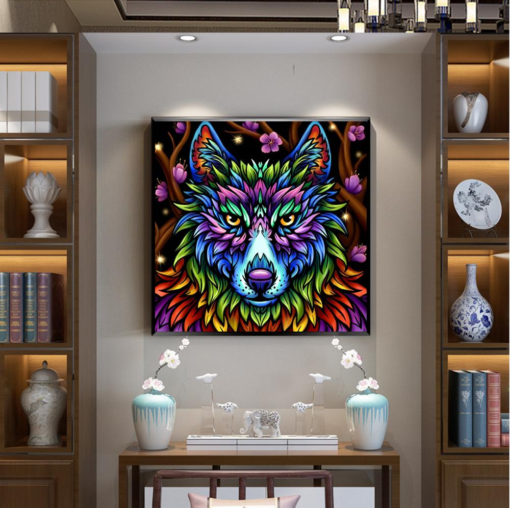 Fanatieke Wolf - speciaal diamond painting