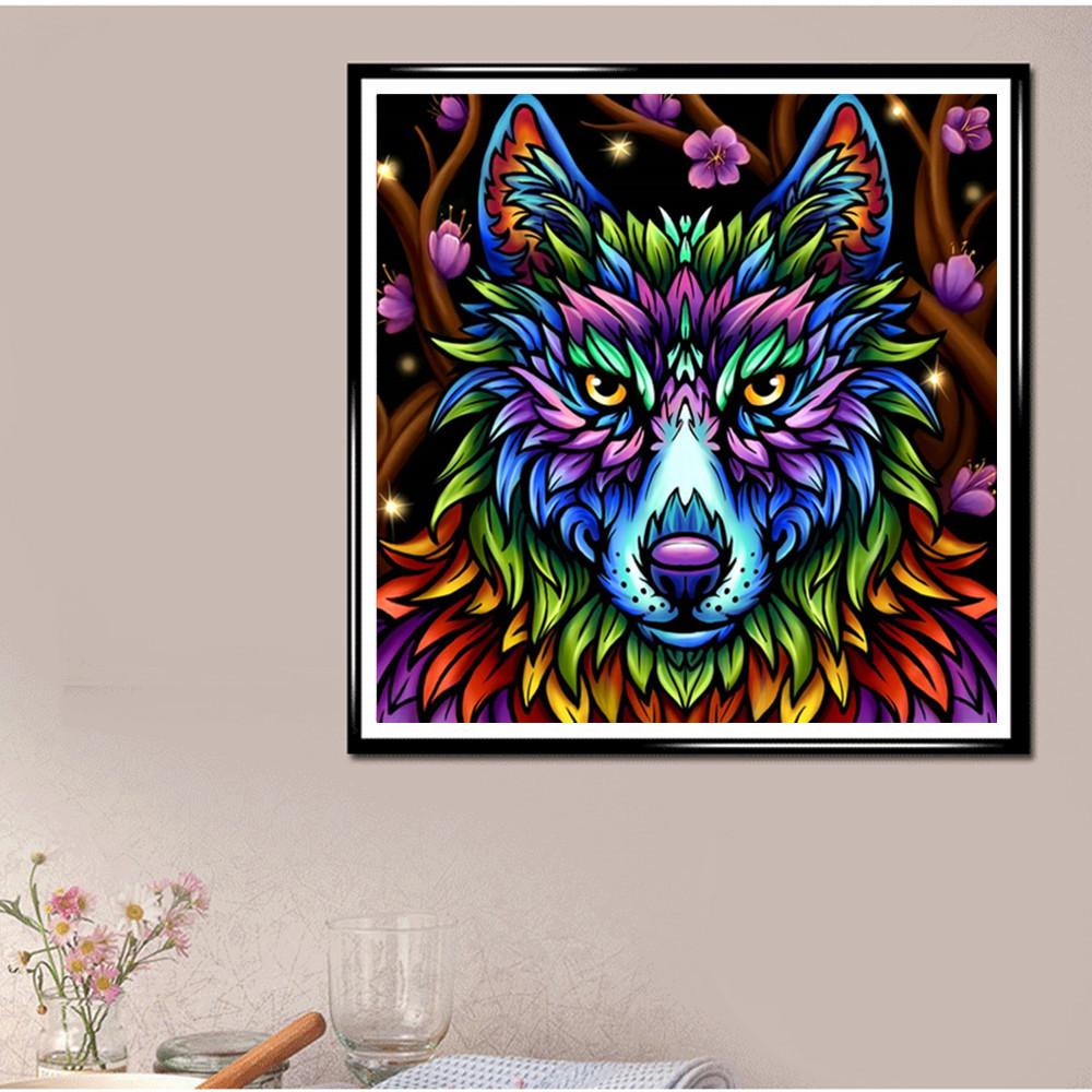 Fanatieke Wolf - speciaal diamond painting