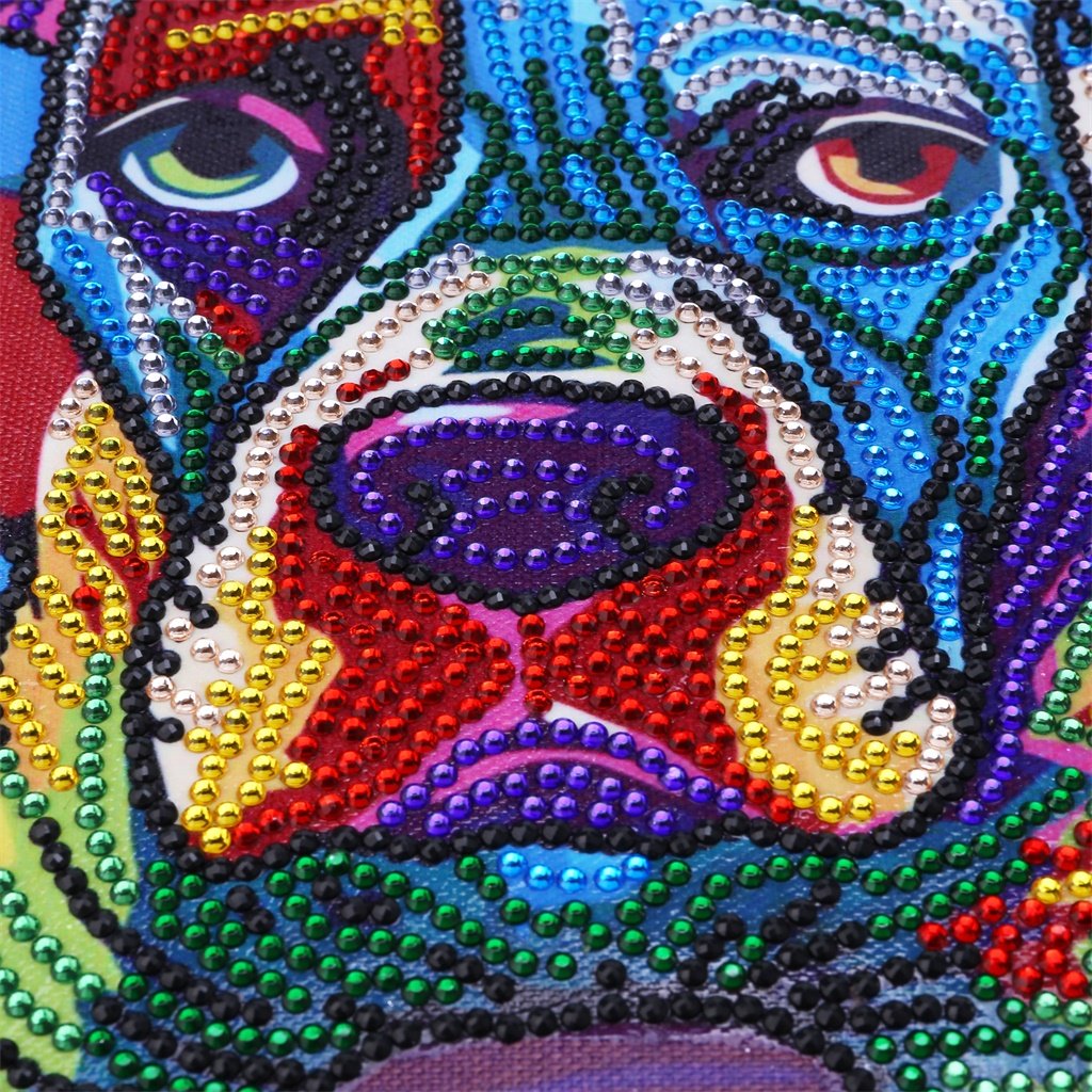 Kleurrijk Hond - speciaal diamond painting