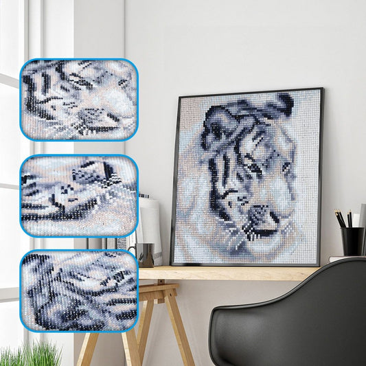 witte tijger - speciaal diamond painting