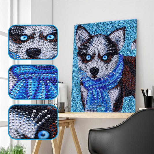 Schattige Husky - speciaal diamond painting