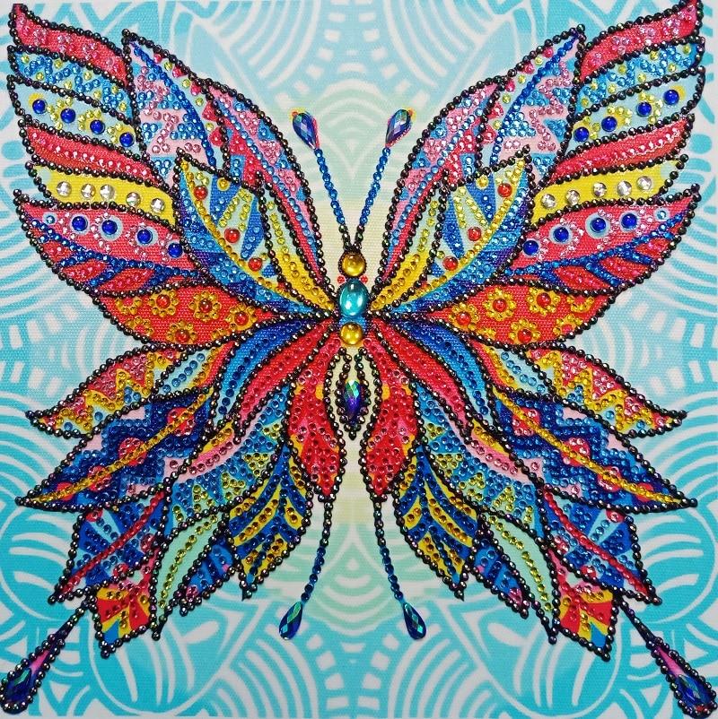 Magische vlinder - diamond painting vlinder