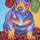 Schattige teckel kleurrijke puppy - speciaal diamond painting