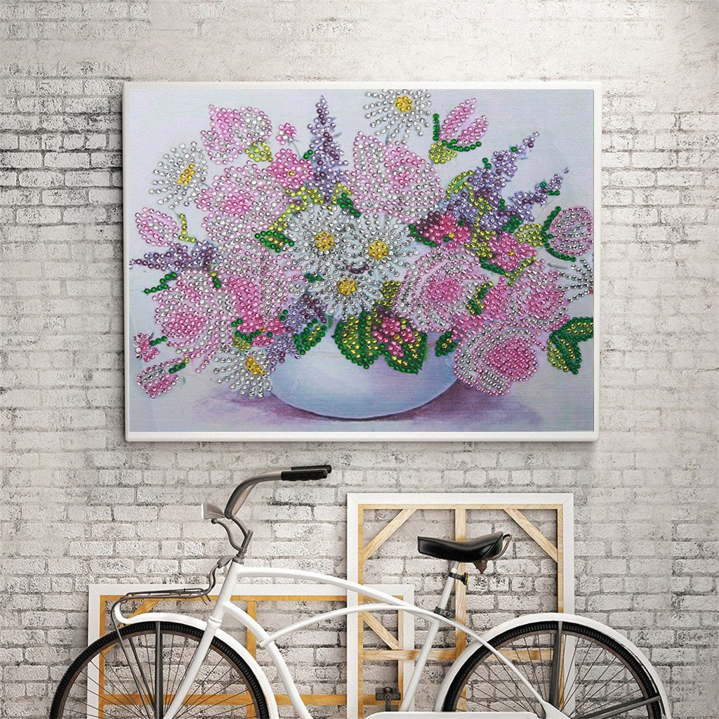 Vaas met bloemen - speciaal diamond painting