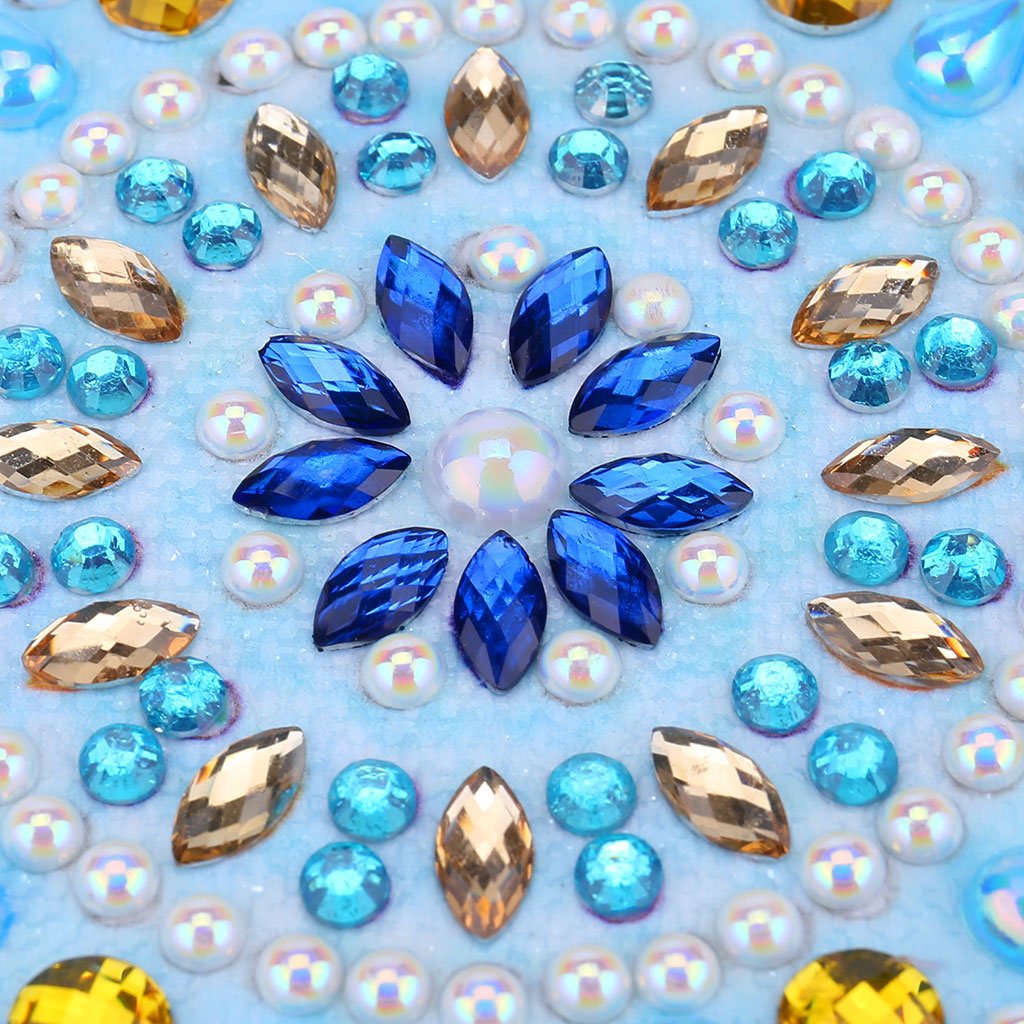 Blauwe Mandala speciaal diamond painting