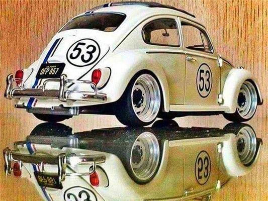 De beroemde Herbie VW Kever auto - Verf met diamant